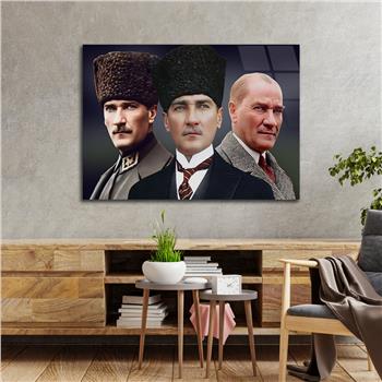 Yatay Vatan Temalı Cam Tablo 163