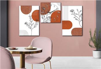 SANAT TEMALI  CAM TABLO SAAT SETİ 