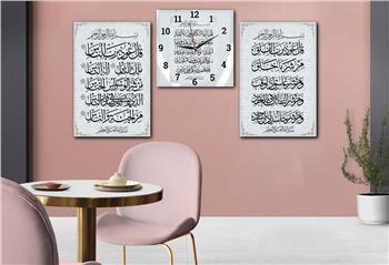 Ensemble de Tableaux et d’horloge 2 pièce sur le thème religieux