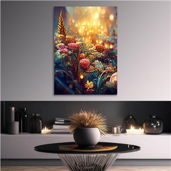 Dikey Sanat Temalı Cam Tablo 484