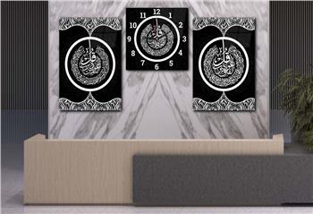 Ensemble de Tableaux et d’horloge 2 pièce sur le thème religieux