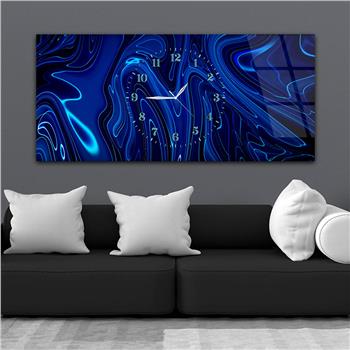 Yatay Saatli Ortadan Sanat Temalı Cam Tablo127