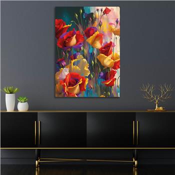 Dikey Sanat Temalı Cam Tablo 321