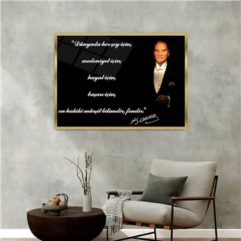 Aluminum-Framed National-Themed Tempered Glass Wall Art 032