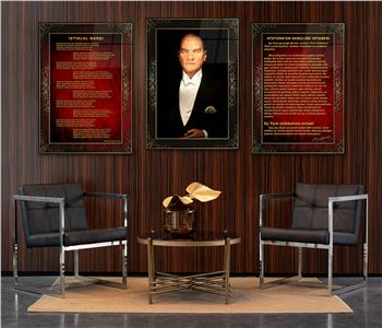  3lü Set VatanTemalı Cam Tablo 38