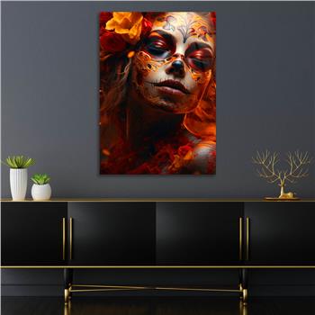 Dikey Sanat Temalı Cam Tablo 442