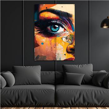 Kunst Thema auf bedrucktem Glas