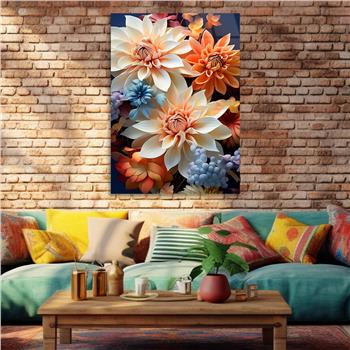 Dikey Sanat Temalı Cam Tablo 574