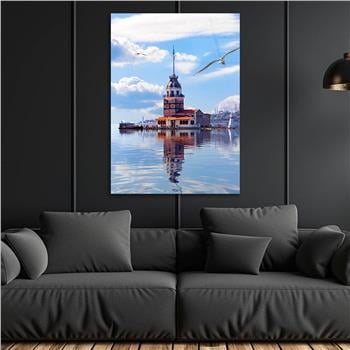 Dikey Doğa Temalı Cam Tablo 229