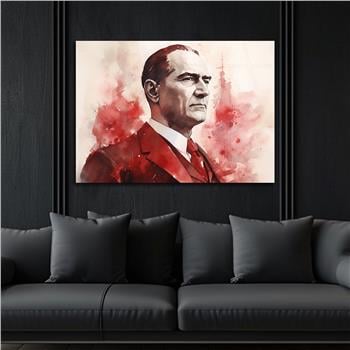 Yatay VatanTemalı Cam Tablo 115