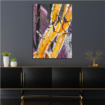 Dikey Sanat Temalı Cam Tablo 552