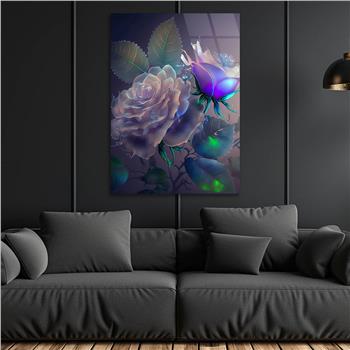 Dikey Sanat Temalı Cam Tablo 435