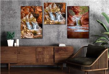 Kunst Thematisches 2-teiliges bedrucktes Glas und Uhrenset