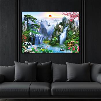 Thema Natur auf bedrucktem Glas