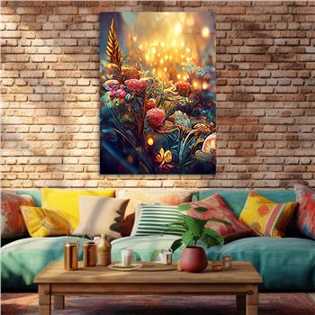 Dikey Sanat Temalı Cam Tablo 484