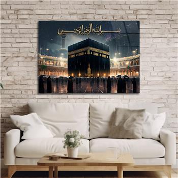 Yatay Dini Temalı Cam Tablo 183