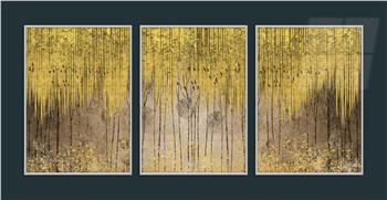 Alüminyum Çerçeveli Sanat Temalı 3lü Set MDF Tablo 0044