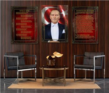  3lü Set VatanTemalı Cam Tablo 34