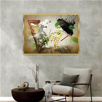 bedrucktes Glas mit Aluminiumrahmen und Kunst Themen 