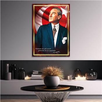 Dikey VatanTemalı Cam Tablo 287