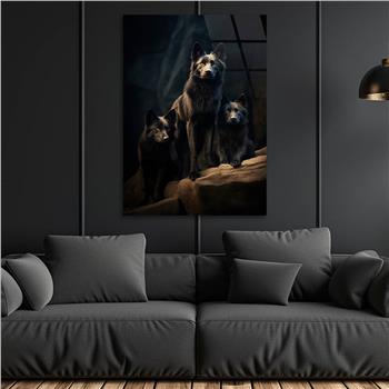 Dikey Doğa Temalı Cam Tablo 433