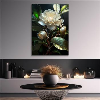 Dikey Sanat Temalı Cam Tablo 581