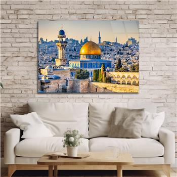 Yatay Dini Temalı Cam Tablo 161