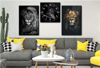 Kunst Thematisches 2-teiliges bedrucktes Glas und Uhrenset