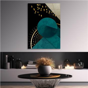 Kunst Thema auf bedrucktem Glas