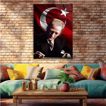 Dikey VatanTemalı Cam Tablo 149