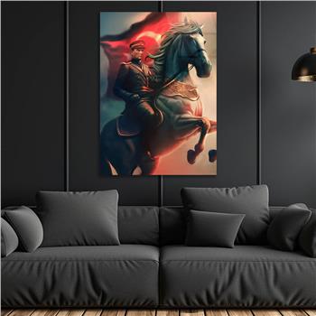 Dikey VatanTemalı Cam Tablo 230