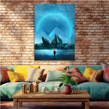 Dikey Sanat Temalı Cam Tablo 478