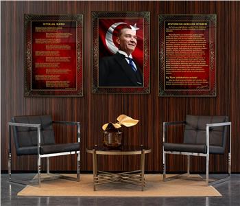  3lü Set VatanTemalı Cam Tablo 23