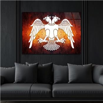 Yatay Vatan Temalı Cam Tablo 166