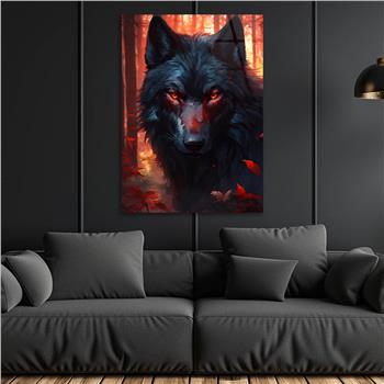 Dikey Doğa Temalı Cam Tablo 437