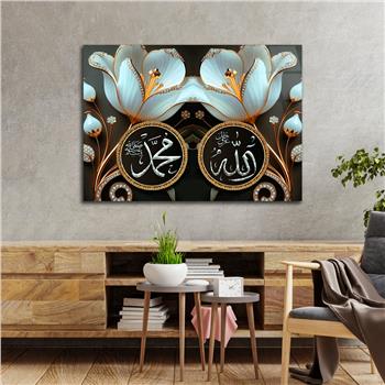 Yatay Dini Temalı Cam Tablo 240