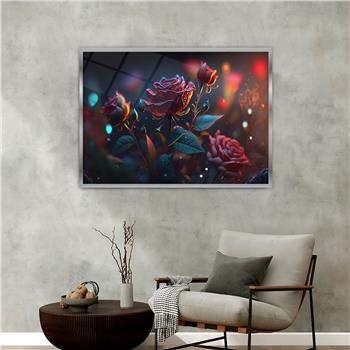 Aluminium Omlijste Natuur Thema Geharde Glasschilderij 049