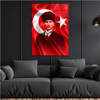 Dikey VatanTemalı Cam Tablo 147