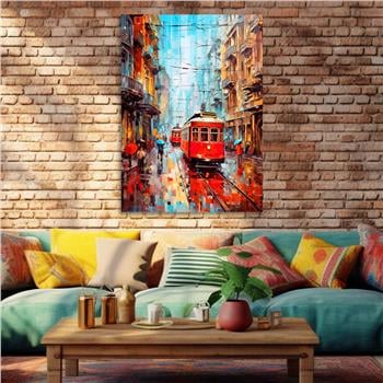 Dikey Sanat Temalı Cam Tablo 530