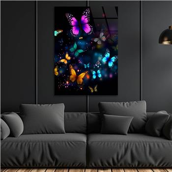 Dikey Sanat Temalı Cam Tablo 425