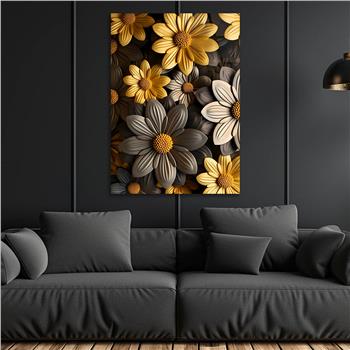 Dikey Sanat Temalı Cam Tablo 354