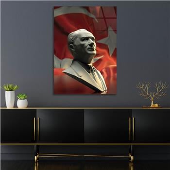 MUSTAFA KEMAL ATATÜRK GÖRSELLİ CAM TABLO