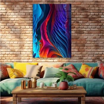 Dikey Sanat Temalı Cam Tablo 578