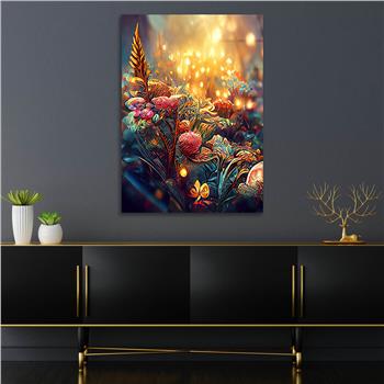 Dikey Sanat Temalı Cam Tablo 484