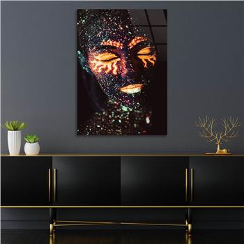 Dikey Sanat Temalı Cam Tablo 313