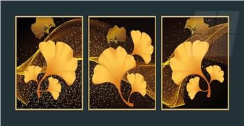 Alüminyum Çerçeveli Sanat Temalı 3lü Set MDF Tablo 0059