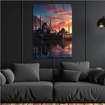 Dikey Dini Temalı Cam Tablo 292