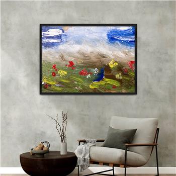 Aluminium Omlijste Natuur Thema Geharde Glasschilderij 044