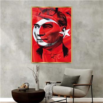 Tableau en verre  à thème national avec cadre en aluminium 101