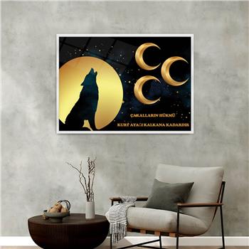 Aluminum-Framed National-Themed Tempered Glass Wall Art 031